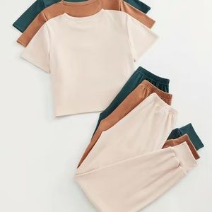 3 set simple jumpsuits